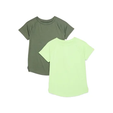 Athletic Works Girls Core T-Shirt, 2-Pack, Sizes 4-18 & Plus