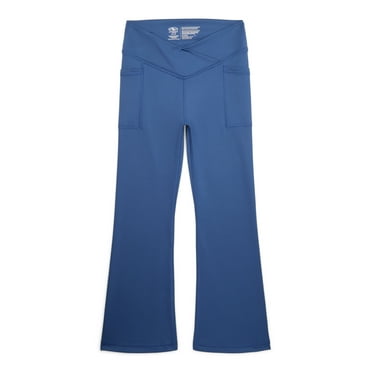 Athletic Works Girls Crossover Flare Leggings, Sizes 4-18