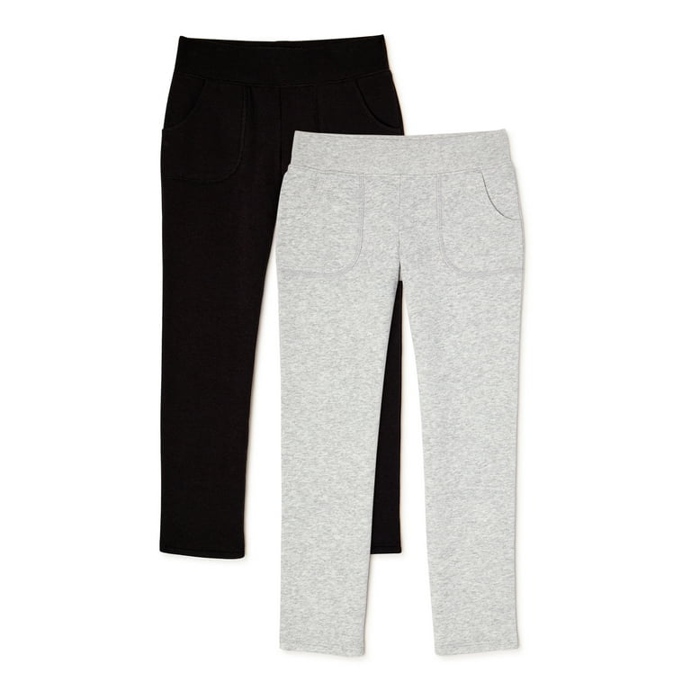 Athletic Works Girls Cozy-Lined Leggings, 2-Pack, Sizes 4-18 & Plus 