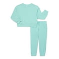 thumbnail image 1 of Athletic Works Girls Fleece Sweatshirt & Sweatpants Set, 2-Piece, Sizes 4-18 & Plus, 1 of 3