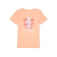 thumbnail image 1 of Athletic Works Girls' Graphic T-Shirt with Short Sleeves, Sizes 4-18 & Plus, 1 of 3