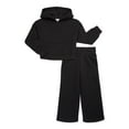thumbnail image 1 of Athletic Works Girls Heavyweight Fleece Hoodie and Pants Set, 2-Piece, Sizes 4-18 & Plus, 1 of 3