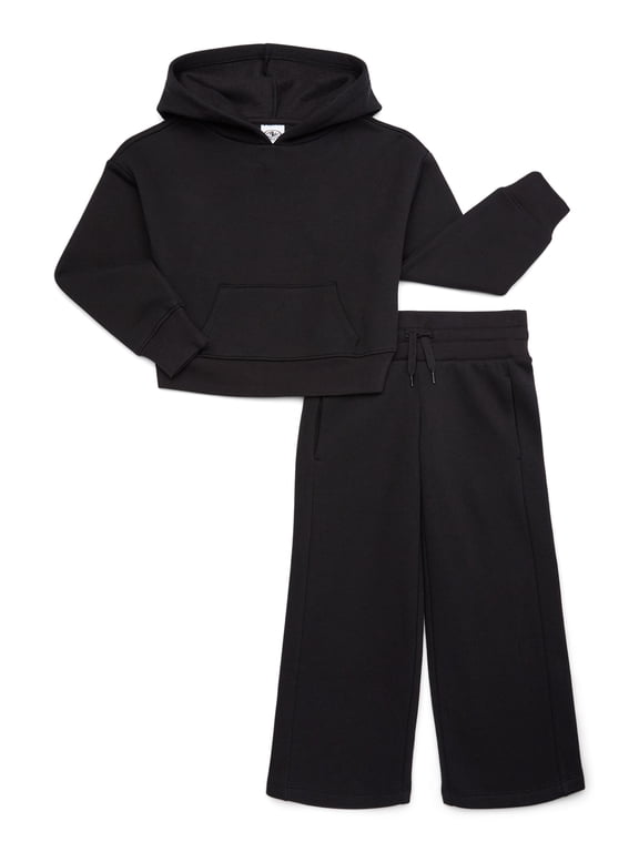 Girls Heavyweight Fleece Hoodie and Pants Set, 2-Piece, Sizes 4-18 & Plus