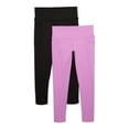 thumbnail image 1 of Athletic Works Girls Active Leggings with UPF 30, 2-Pack, Sizes 4-18 & Plus, 1 of 7