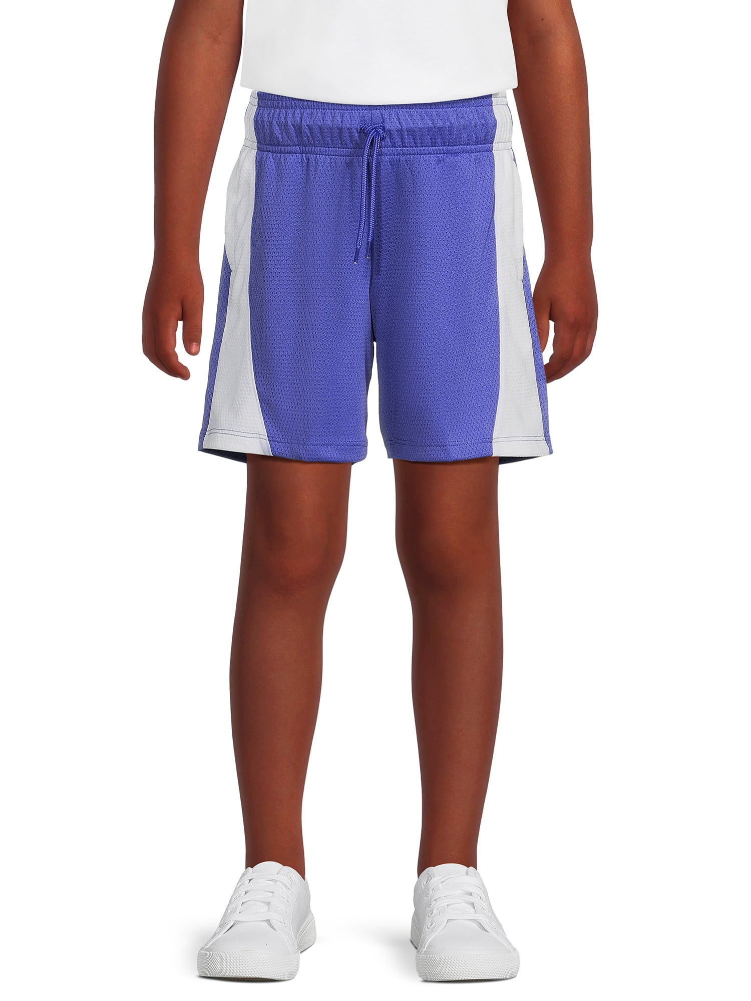 Athletic Works Girls Mesh Colorblocked Basketball Shorts, Sizes 7-8 ...