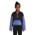 thumbnail image 1 of Athletic Works Girls Microfleece Quarter-Zip Pullover, Sizes 4-18 & Plus, 1 of 5