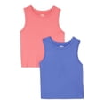 thumbnail image 1 of Athletic Works Girls Muscle Tank Top, 2-Pack, Sizes 4-18 & Plus, 1 of 3