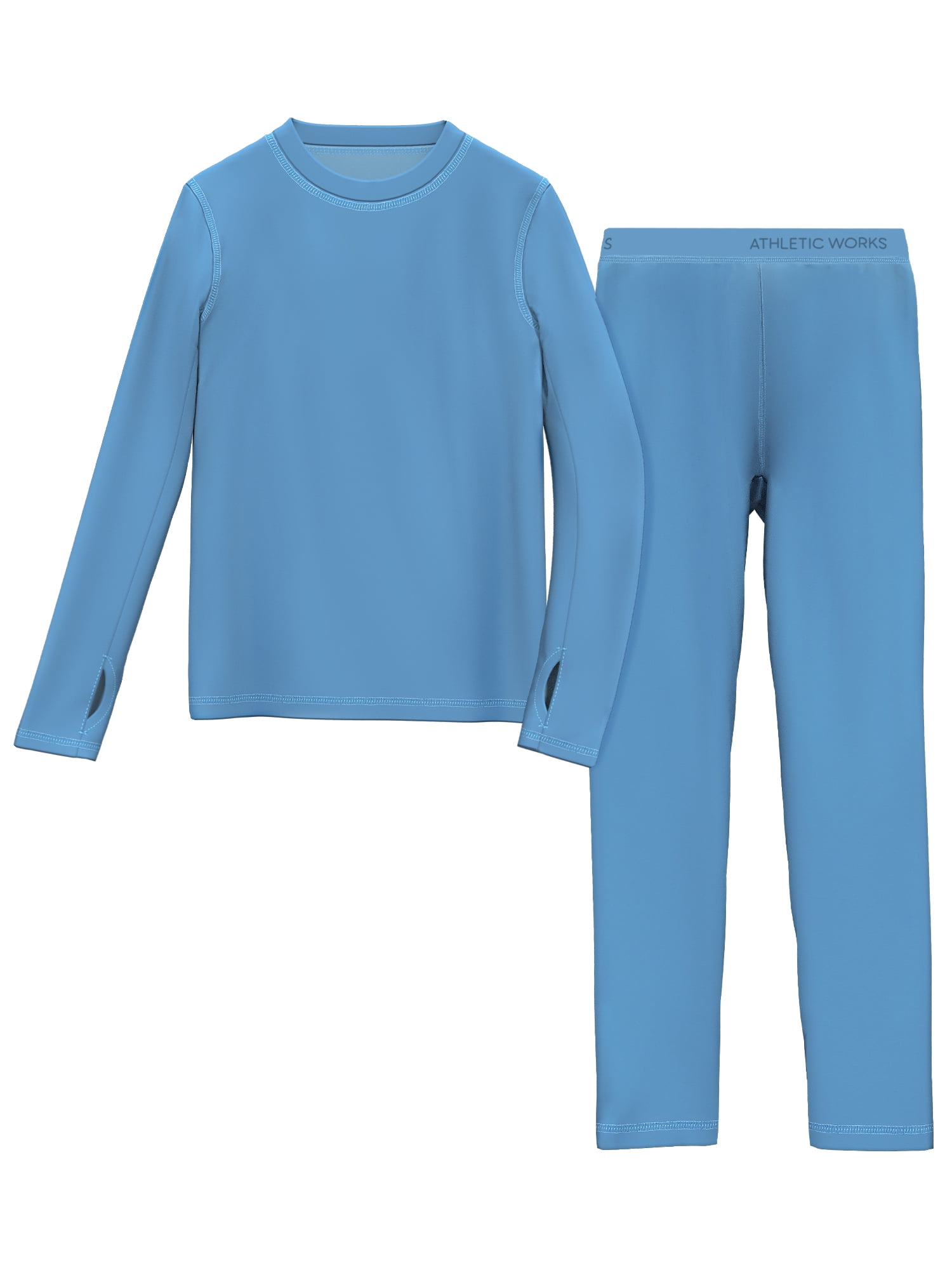 Athletic Works Girls Performance Thermal Base Layer 2PC Set, Sizes XS-XXL