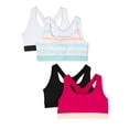 thumbnail image 1 of Athletic Works Girls Racer Back Sports Bra 4-Pack, Sizes 30-38, 1 of 3