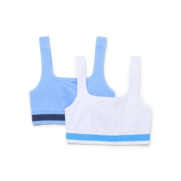 Athletic Works Girls Reversible Seamless Sport Bra, 2-Pack, Sizes XS-XXL