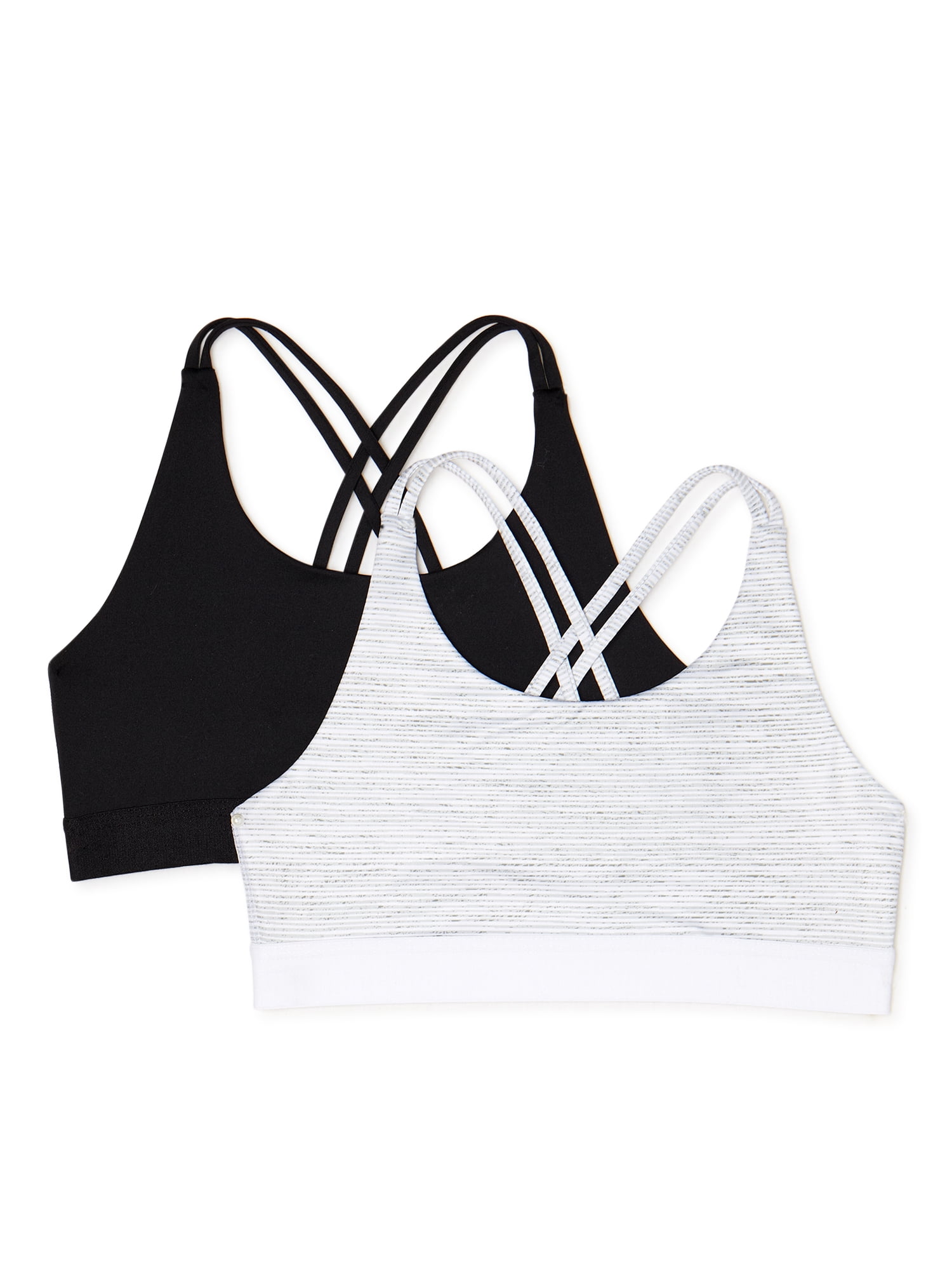 Athletic Works Girls Sports Bra, 2Pack, Sizes XS2XL