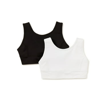 Athletic Works Girls Sports Bra, 2 Pack, Sizes XS-XXL