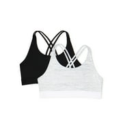 Athletic Works Girls Sports Bra, 2 Pack, Sizes XS-XXL
