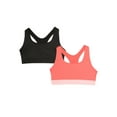 thumbnail image 1 of Athletic Works Girls Sports Bra, 2 Pack, Sizes XS-XXL, 1 of 2