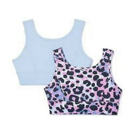 Athletic Works Girls Sports Bra with Keyhole, 2-Pack