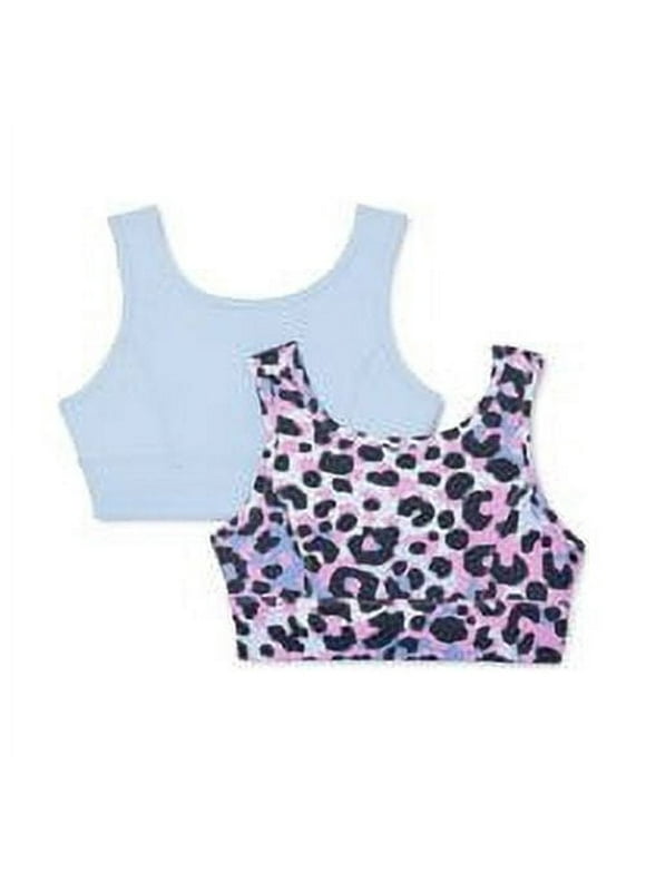 Girls Sports Bra with Keyhole, 2-Pack
