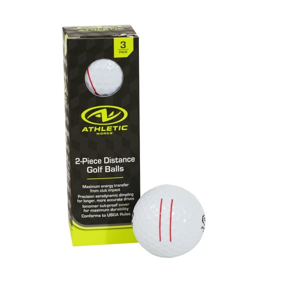 Athletic Works 2-Piece Distance Golf Balls (3-Pack Sleeve)