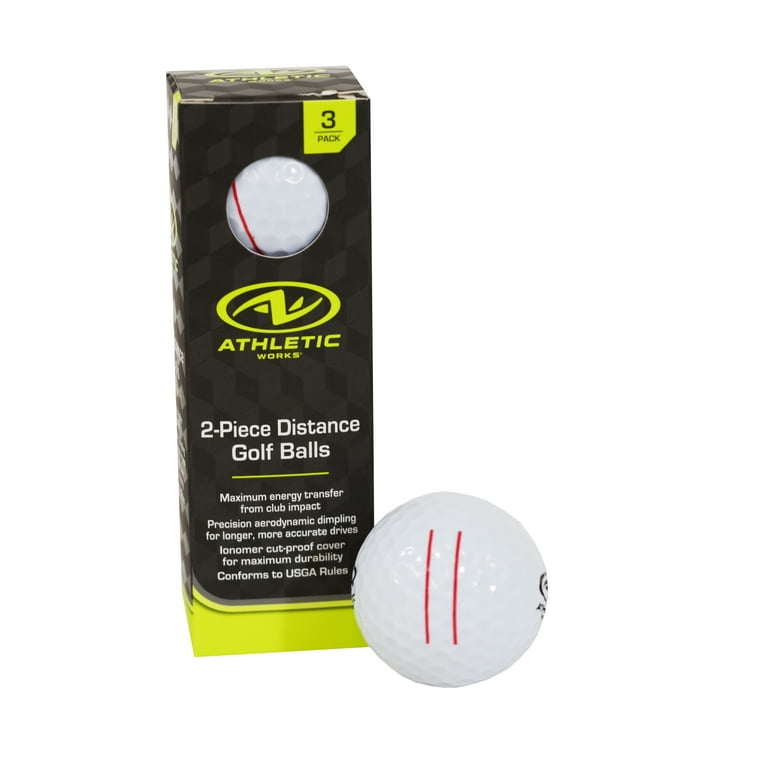 Athletic Works 2-Piece Distance Golf Balls 3-Pack Sleeve for