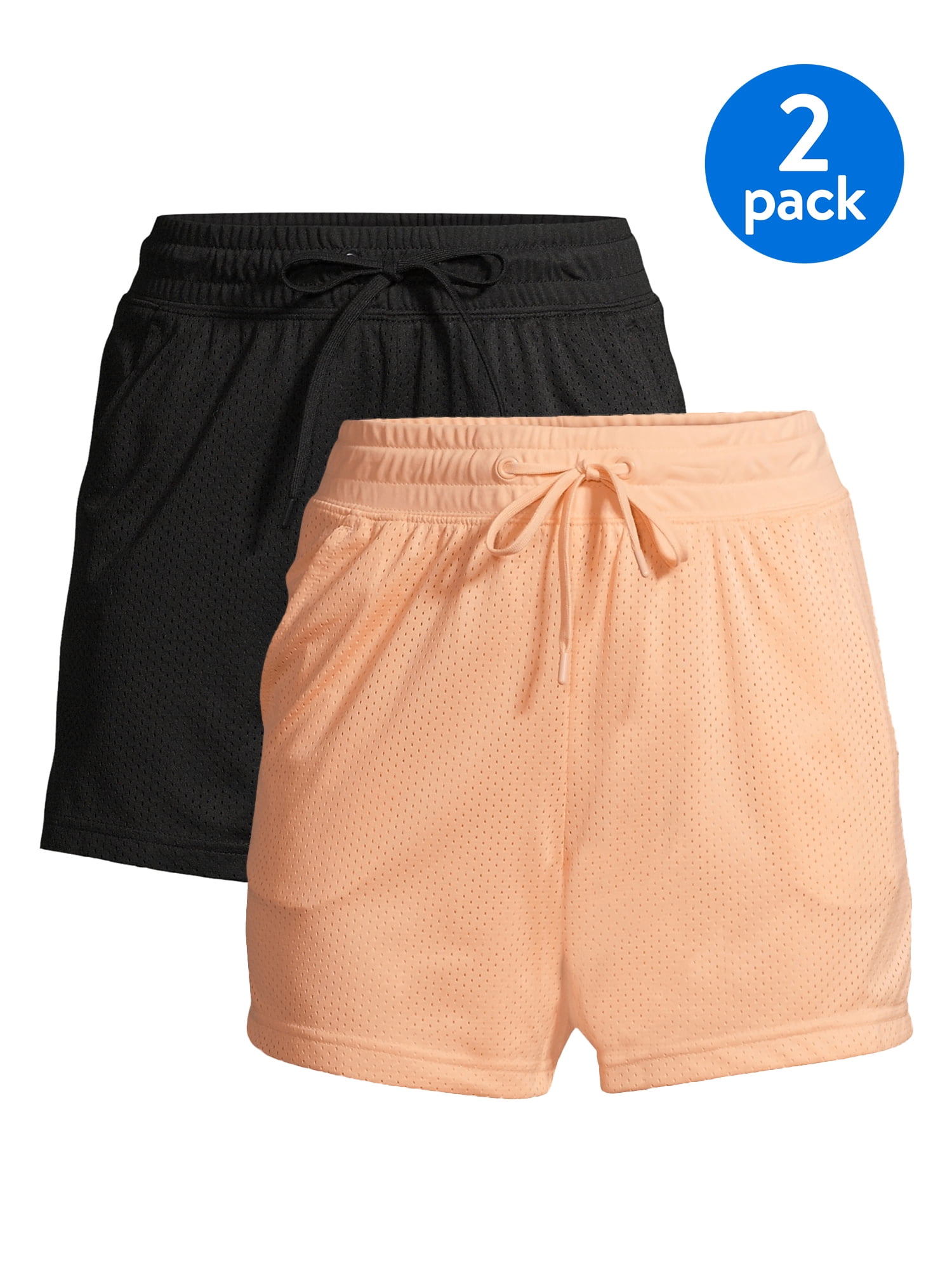 Athletic Works Gym Relaxed Fit Short (Women's), 4 Count, 2 Pack