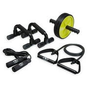 Athletic Works Home Gym Kit, Includes Resistance Tube, Ab Wheel, Jump Rope and Push-Up Bars price history and forecast - Athletic Works 16-64819