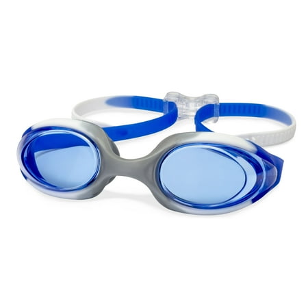 Athletic Works Immersion Junior Swim Goggles for Children, Tinted, Anti-Fog Lenses with UV Protection, Blue