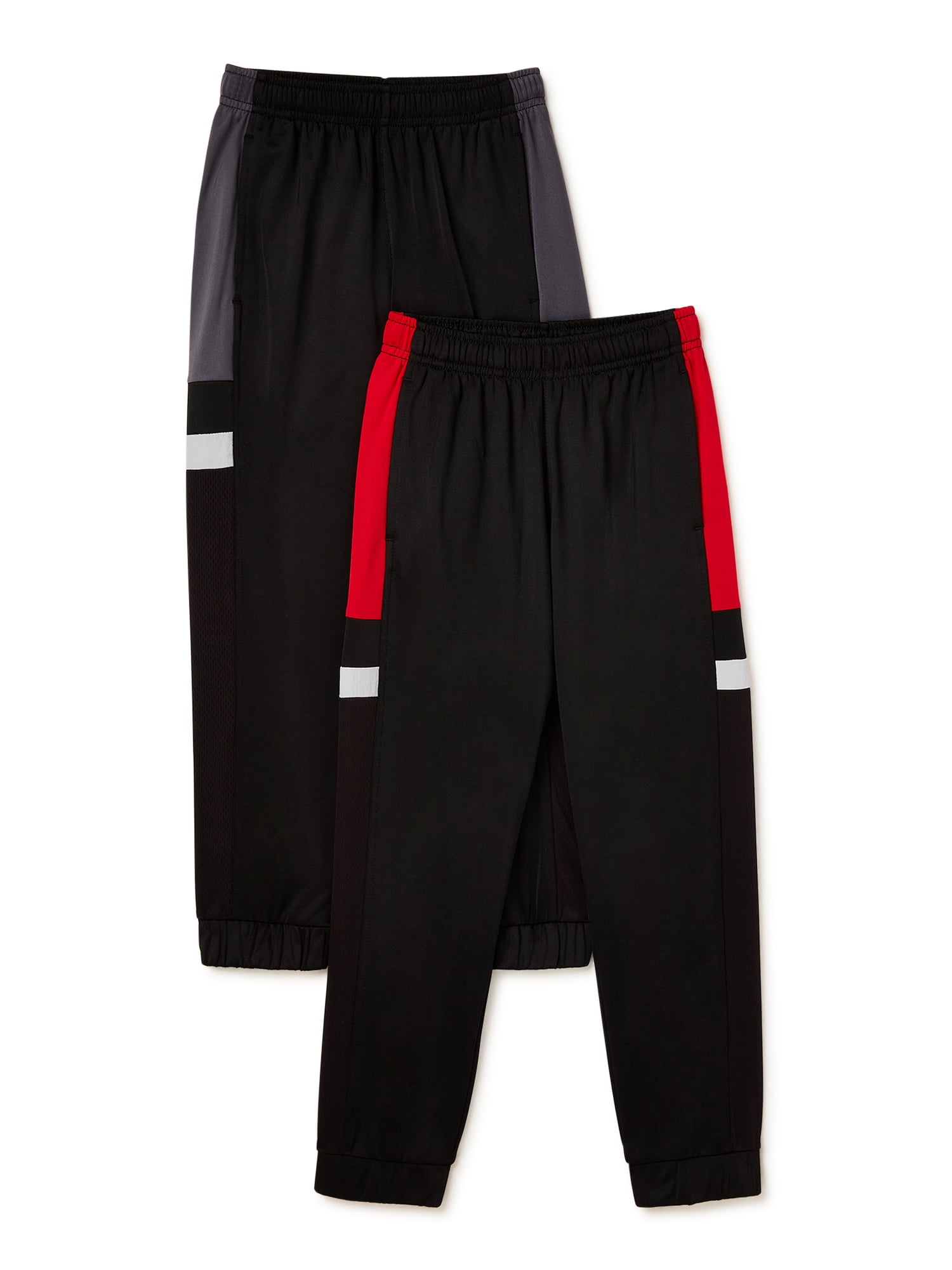 Athletic Works Joggers Taper Mid Rise Pant (Big Boys), 4 Count, 2 Pack