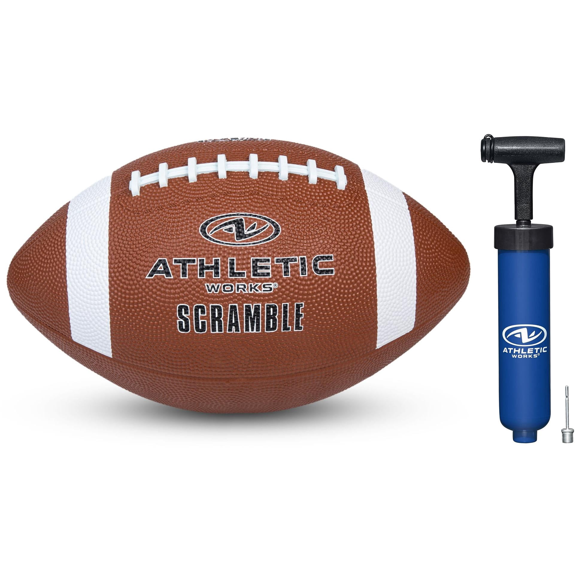 Athletic Works Junior Size Footballs (6-Pack) with Pump - Ages 6 Years & Up