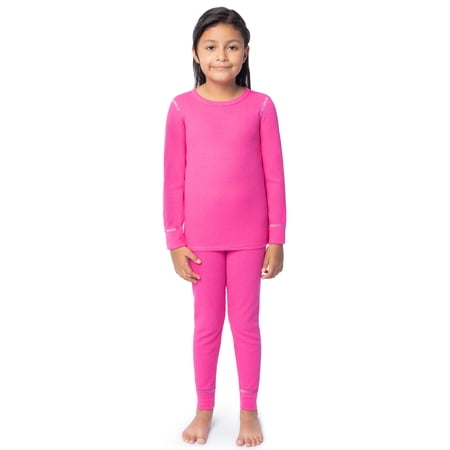 Athletic Works Boy's & Girl's Waffle Thermal Underwear Crew Top & Bottom Set, Sizes XS-XXL