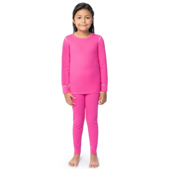 Athletic Works Boy's & Girl's Waffle Thermal Underwear Crew Top & Bottom Set, Sizes XS-XXL