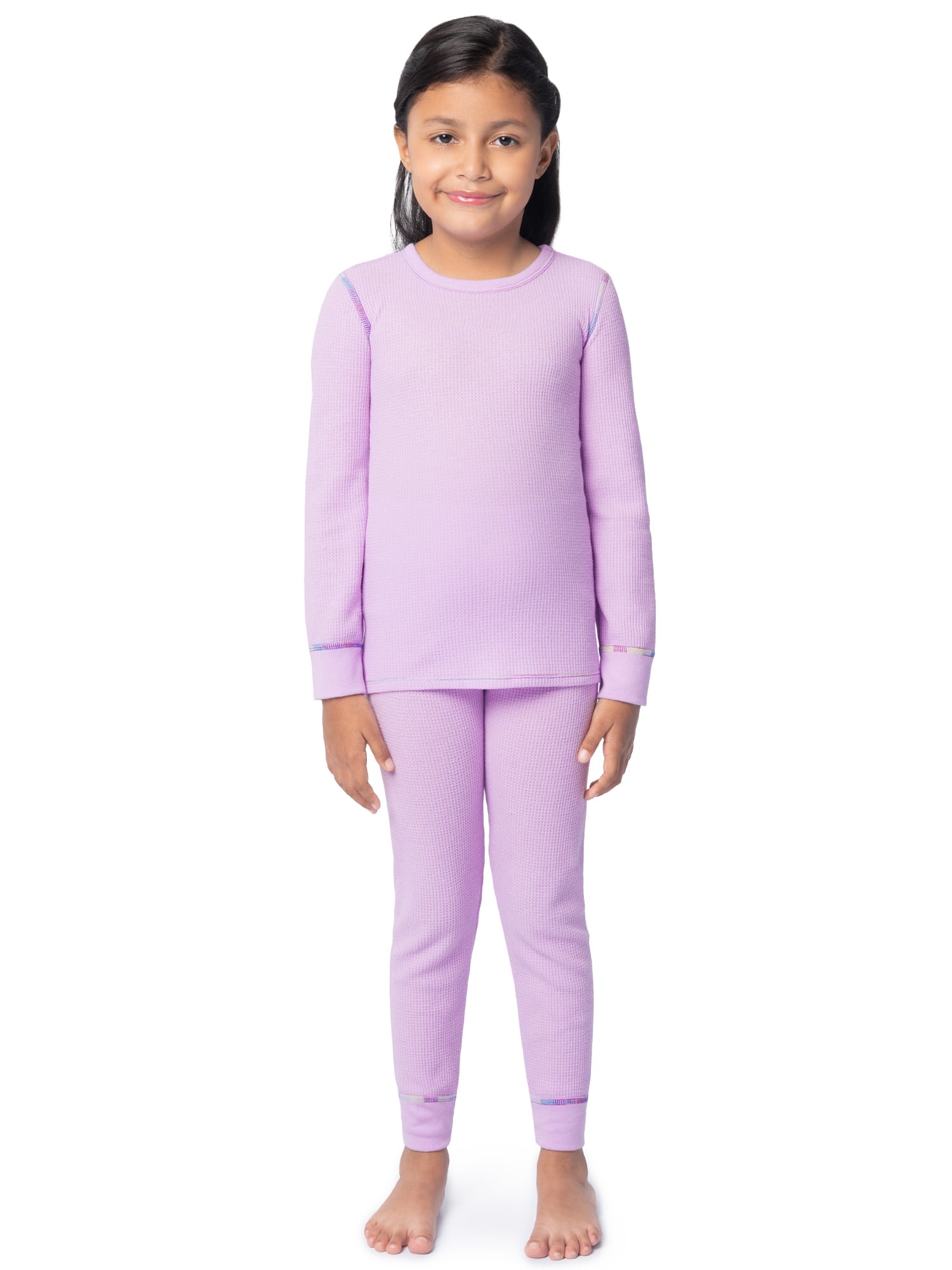 Athletic Works Boy's & Girl's Waffle Thermal Underwear Crew Top & Bottom Set, Sizes XS-XXL
