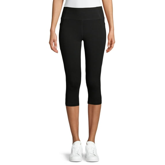 Athletic Works Ladies Cotton Capri With Side Pockets