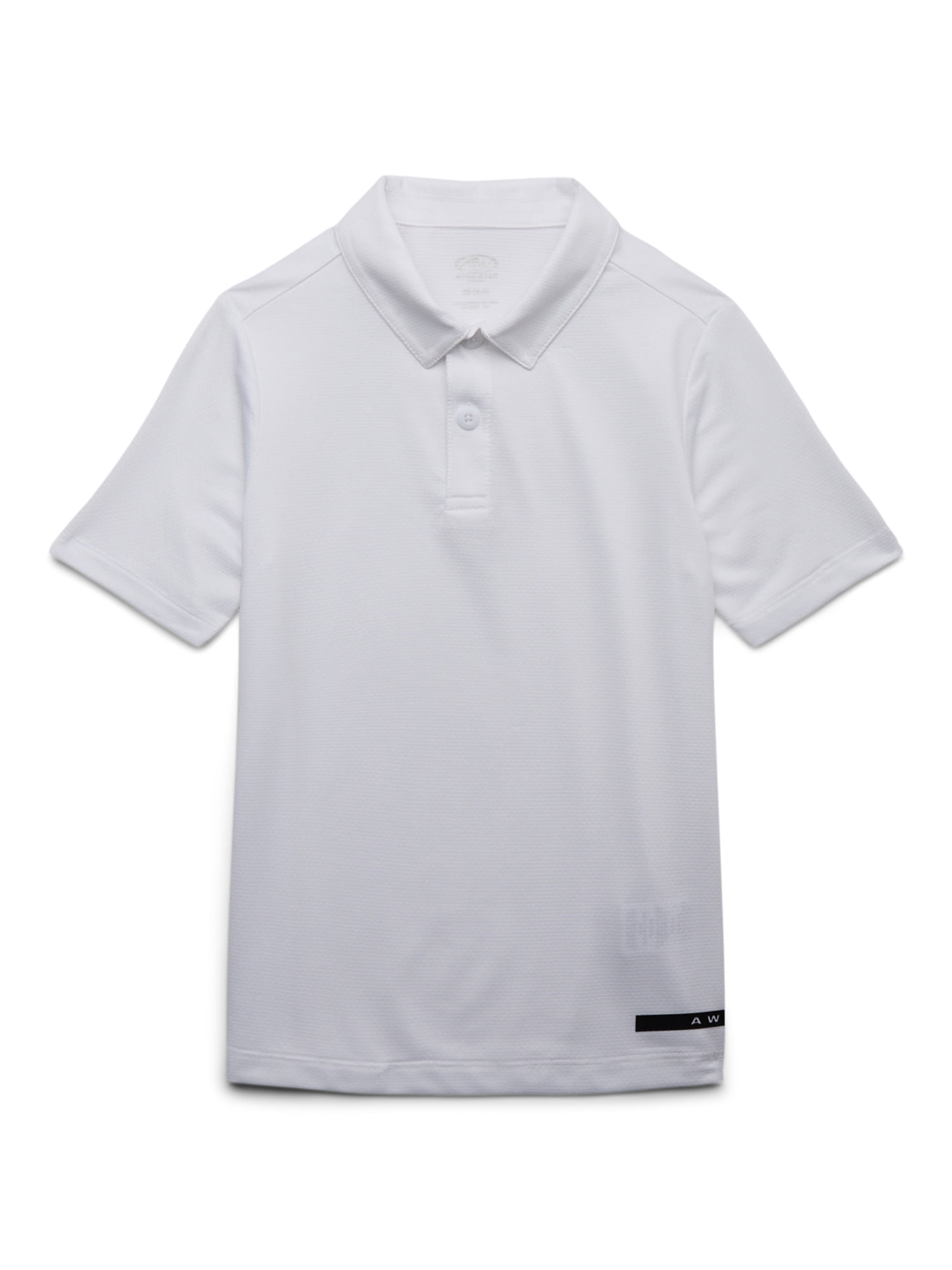 Athletic Works Boys Short Sleeve Performance Polo Shirt, Sizes 4-18