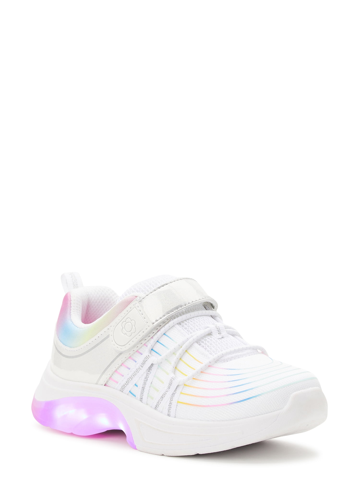 Athletic Works Little Girl & Big Girl Light Up Sneakers, Sizes 134