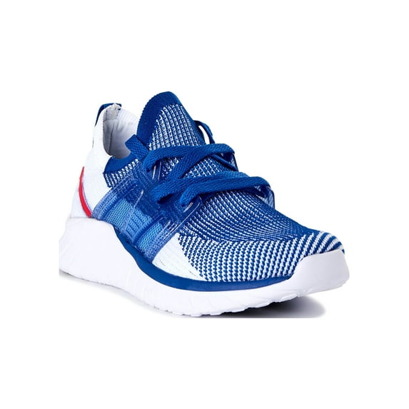 Athletic Works Little and Big Boys Knit Cage Athletic Sneakers, Sizes 13-6