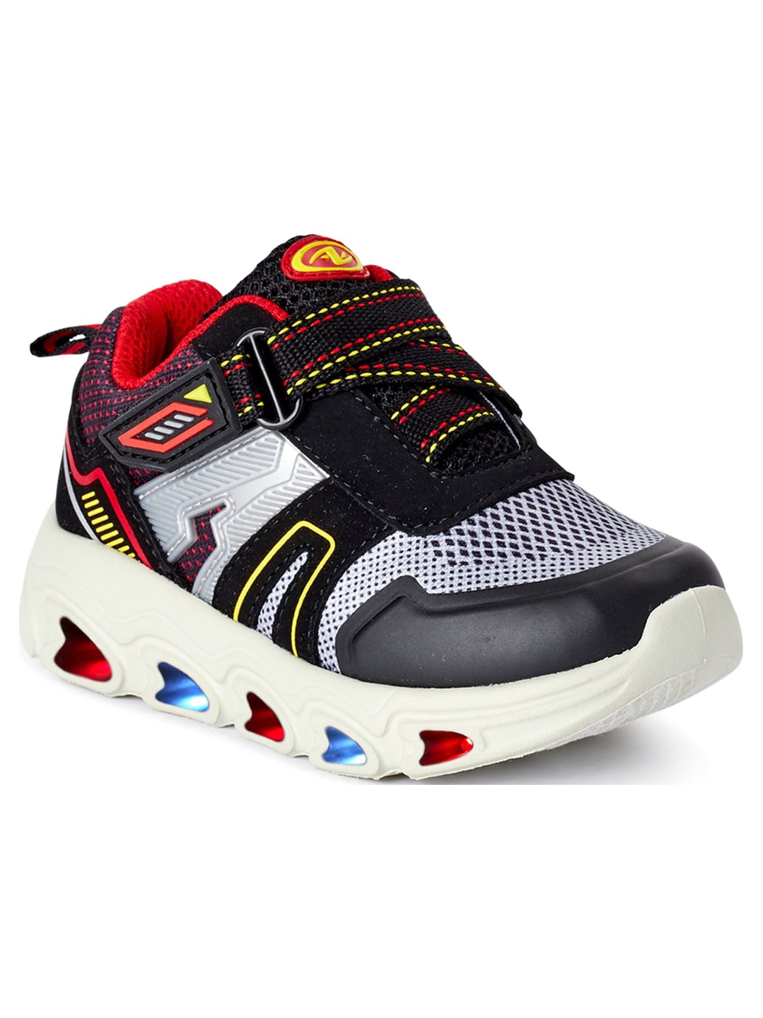 Athletic Works Little and Big Boys Light Up Athletic Sneakers, Sizes 13-4