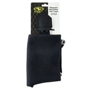 Athletic Works Magnetic Microfiber Golf Towel – Black, Ultra-Absorbent Towel with Strong Magnet for Golf Bags & Carts