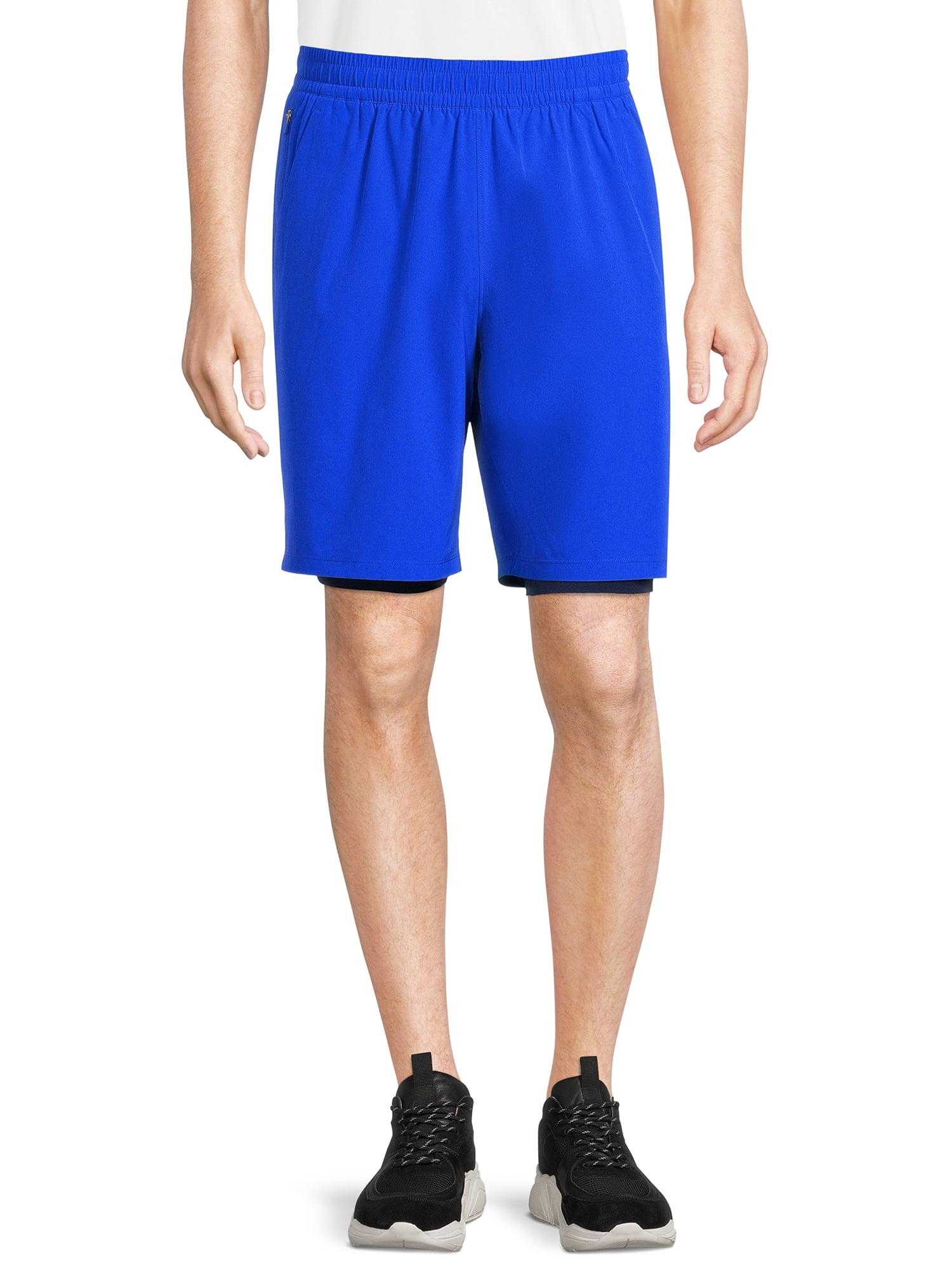 Athletic Works Men's 2-in-1 Workout Short with Built-In Pocket Liner ...