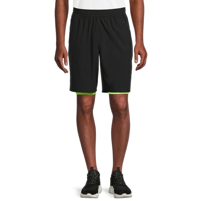 Athletic Works Men's 2in1 Workout Short with BuiltIn Pocket Liner