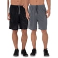 thumbnail image 1 of Athletic Works Men's 8" Active Grid Mesh Drawstring Shorts, 2-Pack, Sizes S-3XL, 1 of 11