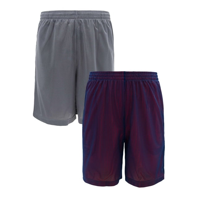 Athletic Works Men's 8" Active Grid Mesh Drawstring Shorts, 2Pack, Sizes S3XL