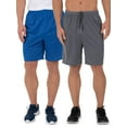 thumbnail image 1 of Athletic Works Men's 8" Active Grid Mesh Drawstring Shorts, 2-Pack, Sizes S-3XL, 1 of 7