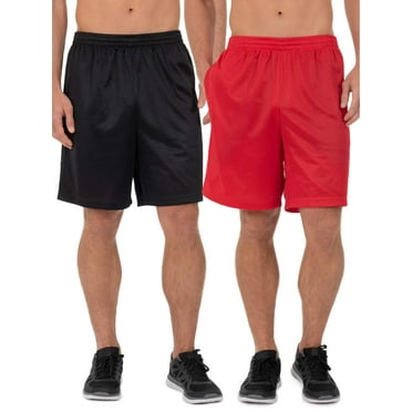 Athletic Works Men's 8" Active Ricehole Mesh Shorts, 2-Pack, up to 3XL