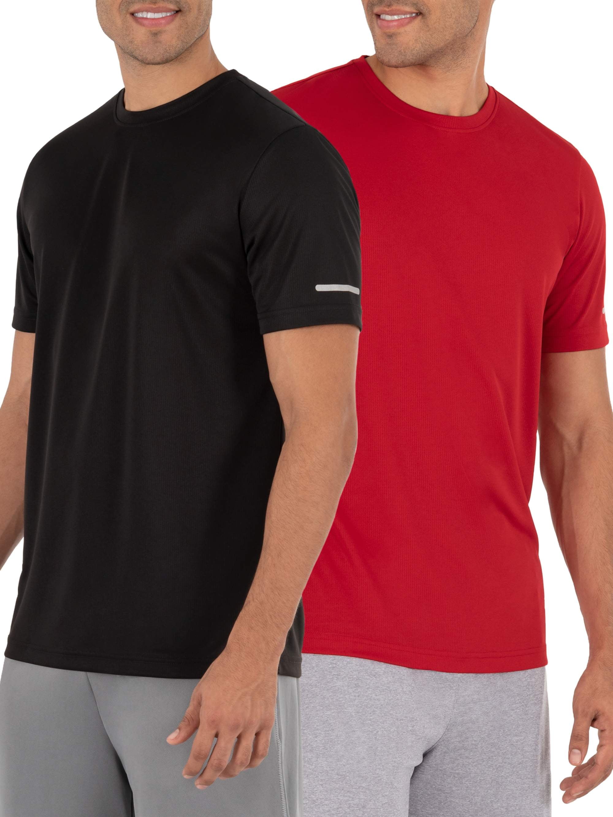 Athletic Works Men’s Active Core Short Sleeve TShirt, 2Pack, up to