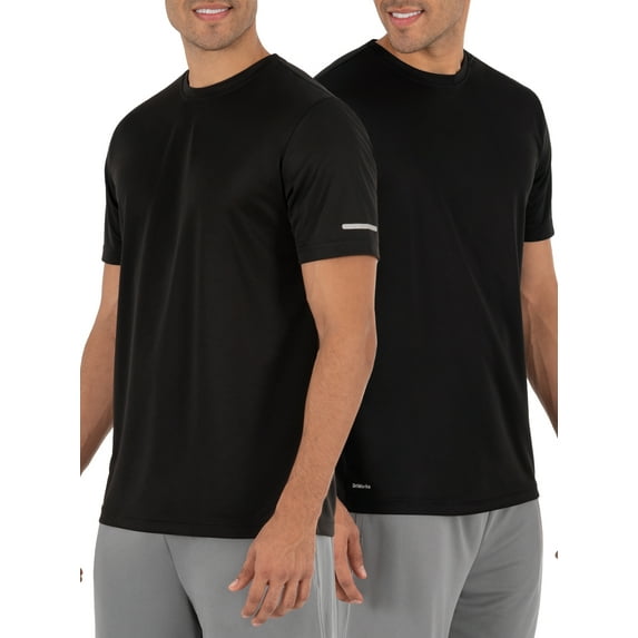 Athletic Works Men’s Active Core Short Sleeve T-Shirt, 2-Pack, up to Size 3XL