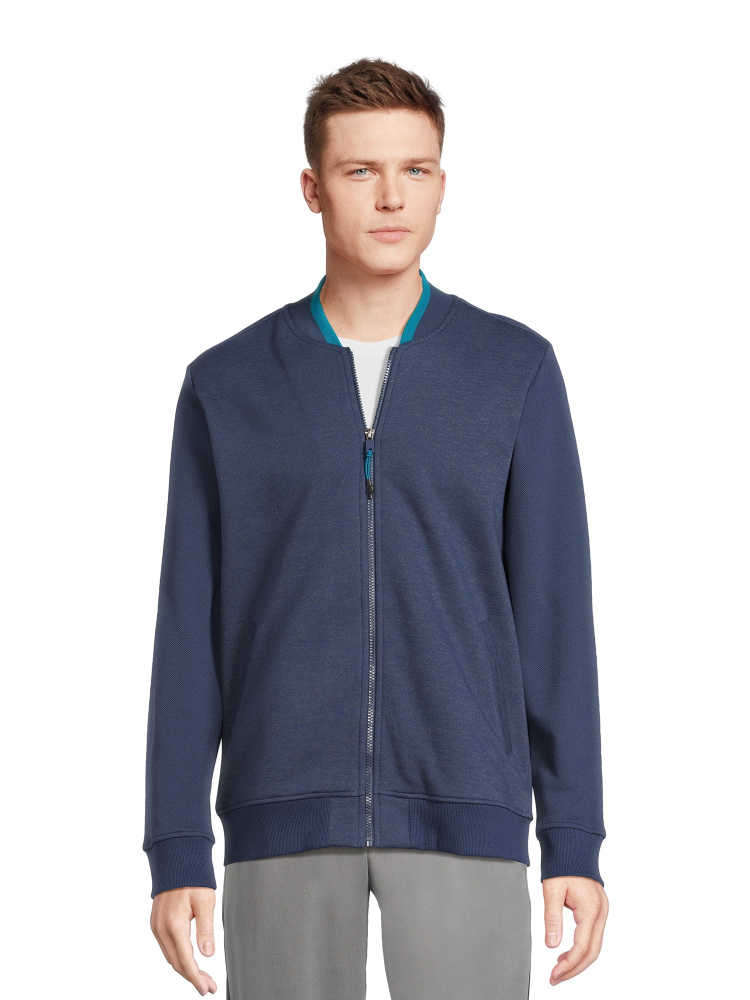 Athletic Works Men’s Active Fleece Bomber Jacket, Sizes S5XL