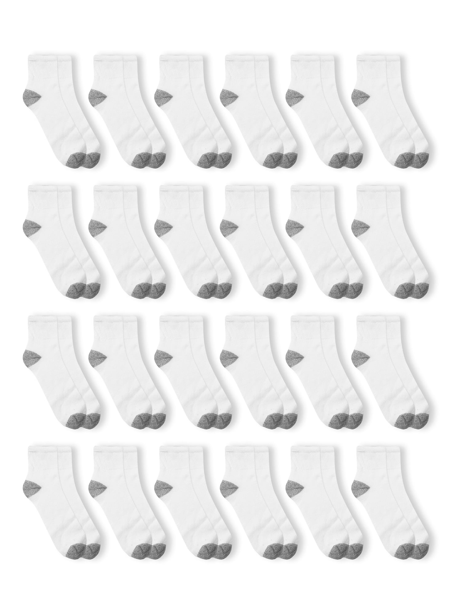 Athletic Works Men's Ankle Socks, 24 Pack 