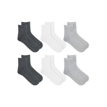 Athletic Works Men's Ankle Socks, 6-Pack