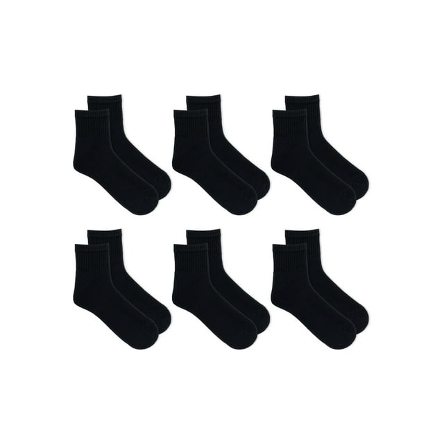Athletic Works Men's Ankle Socks, 6Pack
