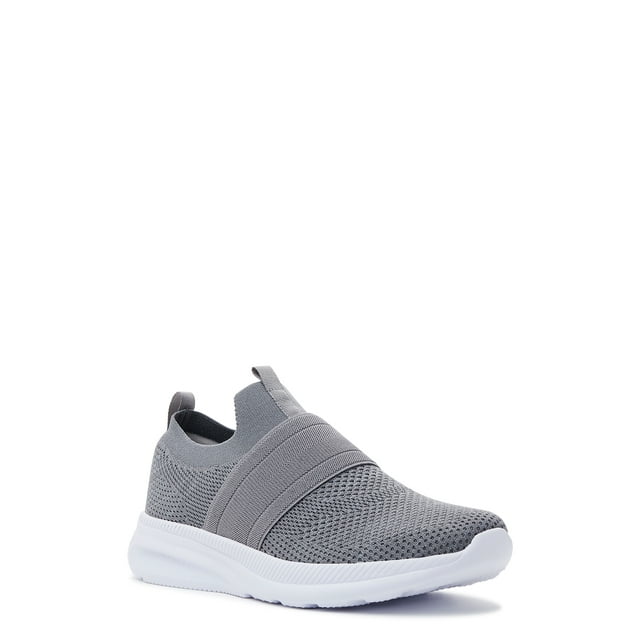 Athletic Works Men's Banded Knit Slip-on Athletic Sneakers, Wide Width