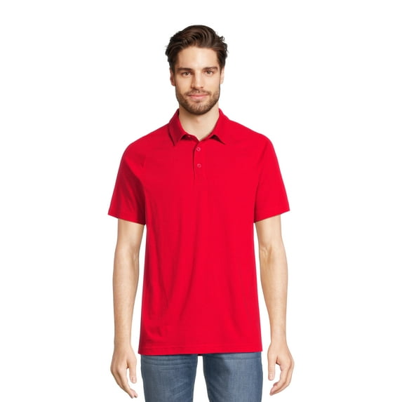 Athletic Works Men's & Big Men's Active Polo Shirt, Sizes S- 3XL